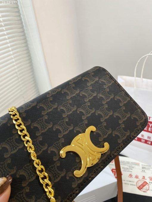 Celine Multipochette In Triomphe Canvas And Calfskin Tan 20Cm 10L972Dqb 04Lu - Image 10