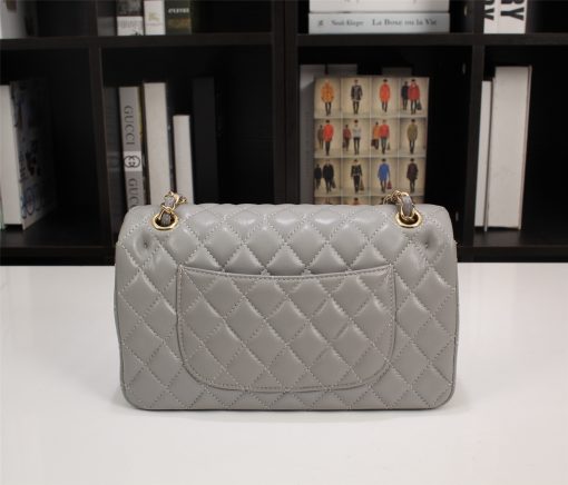 Chanel Classic Lambskin Flap Gray Gold Hardware 25Cm - Image 4