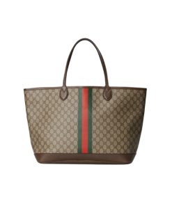 Gucci Brown Ophidia Gg Large Tote Bag 40Cm