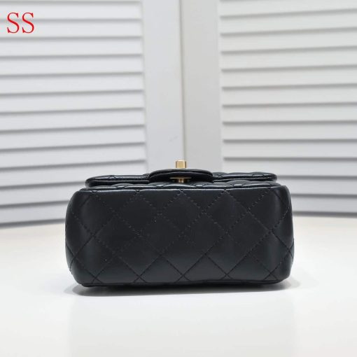 Chanel Mini Flap Bag With Flower Chain Black 18Cm - Image 4