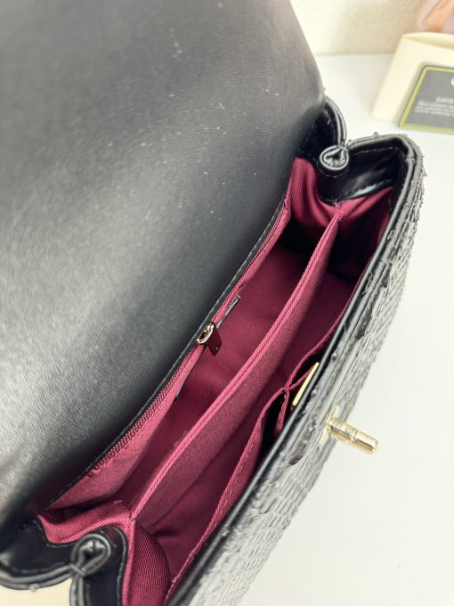 Chanel Trendy Cc Top Handle Bag Python Black 23Cm - Image 4