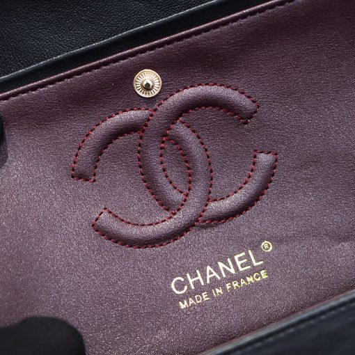 Chanel Classic Flap Bag Black Leather - Image 3