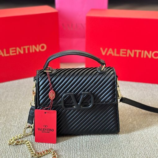 Valentino Garavani Small Vsling Handbag Black 20Cm Wb0F53Pfx - Image 2