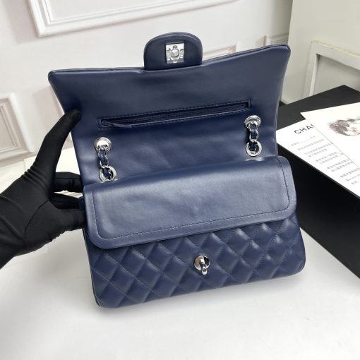 Chanel Medium Double Flap 23Cm Navy Blue A01113 - Image 4