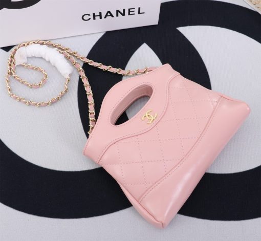 Chanel Shopping Bag Shiny Lambskin Pink 19Cm As4854 B16220 Nw784 - Image 7