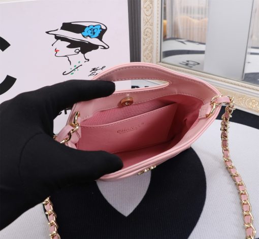 Chanel Shopping Bag Shiny Lambskin Pink 19Cm As4854 B16220 Nw784 - Image 8