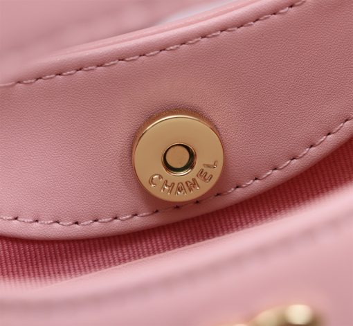 Chanel Shopping Bag Shiny Lambskin Pink 19Cm As4854 B16220 Nw784 - Image 6