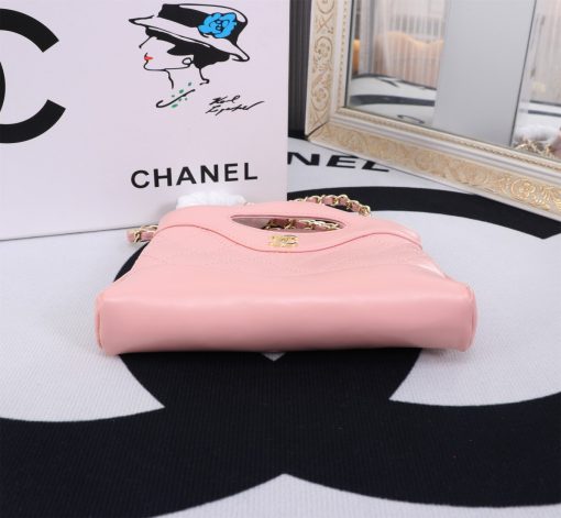 Chanel Shopping Bag Shiny Lambskin Pink 19Cm As4854 B16220 Nw784 - Image 4