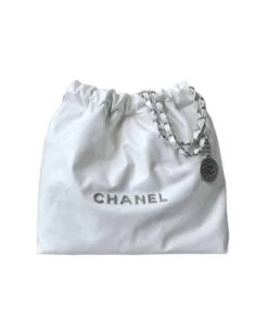 Chanel 22 Handbag White Silver 42Cm As3261