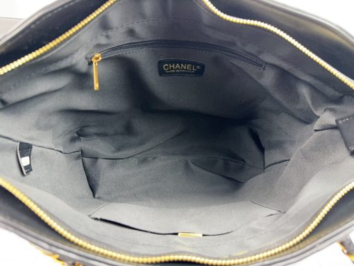 Chanel Camellia Tote Bag On Chain Woc Lambskin Black 41Cm - Image 9