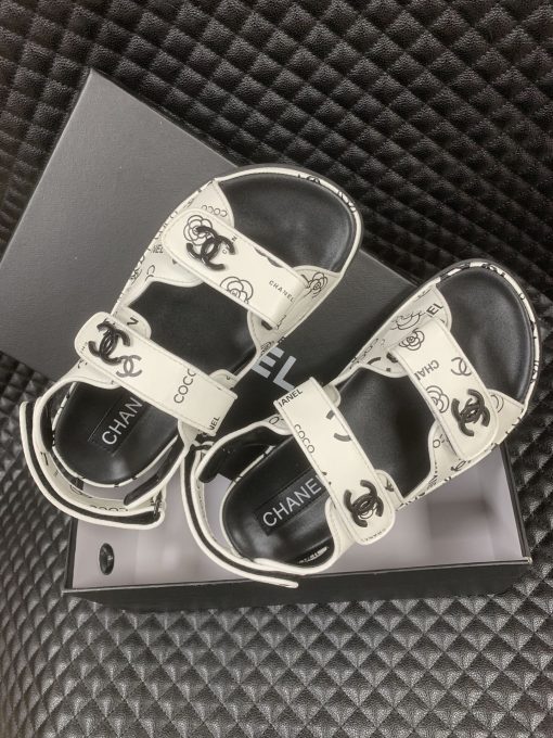 Chanel Dad Slingback Sandals 23P Camelia Cc Logo - Image 4