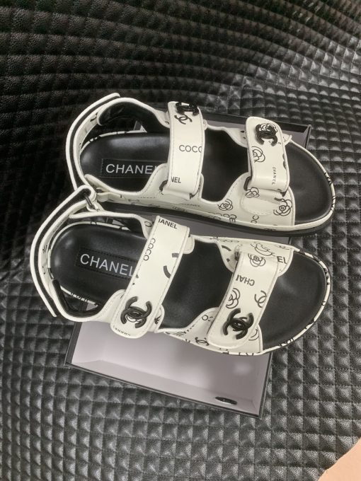 Chanel Dad Slingback Sandals 23P Camelia Cc Logo - Image 7