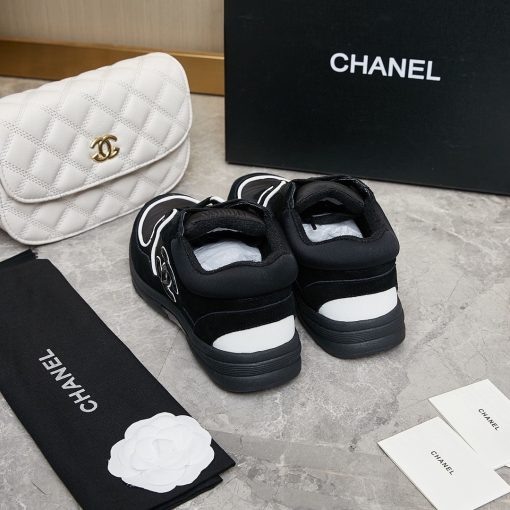 Chanel Suede Reflective Sneakers Black - Image 2