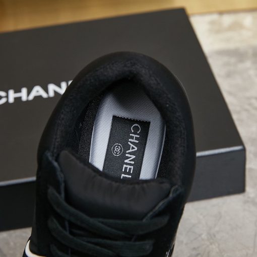 Chanel Suede Reflective Sneakers Black - Image 3