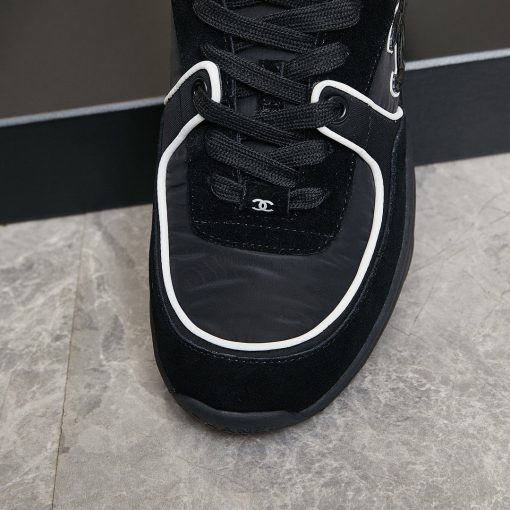 Chanel Suede Reflective Sneakers Black - Image 4