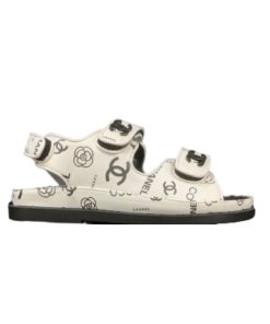 Chanel Dad Slingback Sandals 23P Camelia Cc Logo