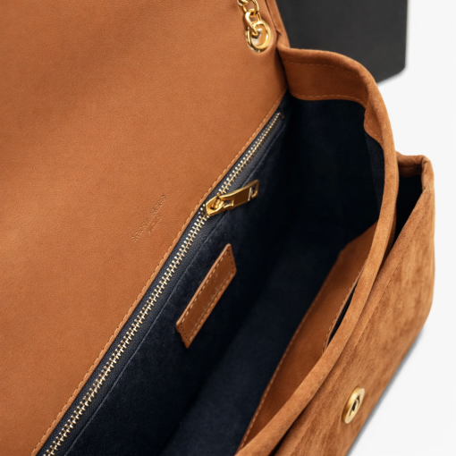 Saint Laurent Niki Baby Chain Bag In Suede Brown 28cm 6237483 - Image 4