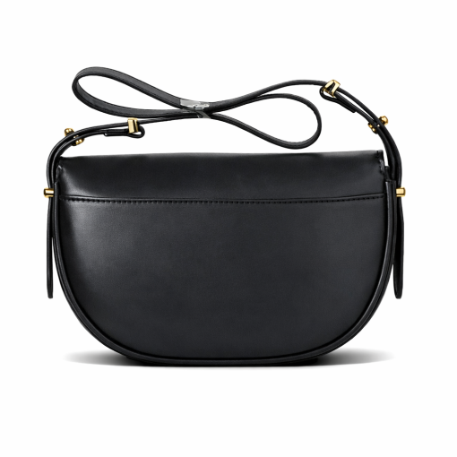 Prada Triangle Logo Patent Leather Shoulder Bag Black 17Cm - Image 3