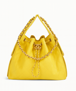 Chanel 25 Small Handbag Yellow 34cm