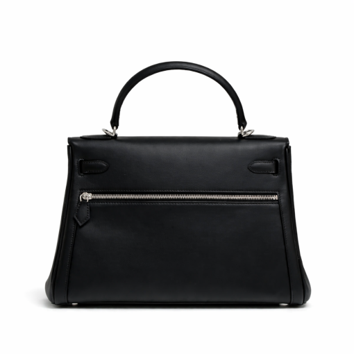 Hermes Kelly Black Padded Sellier 28 Palladium Hardware - Image 4