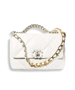 Chanel 19 Handbag White As1160