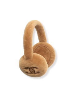 Chanel Shearling Lambskin Beige Earmuffs