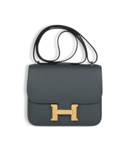 Hermes Constance 18 Bleu Orage Epsom Gold Hardware