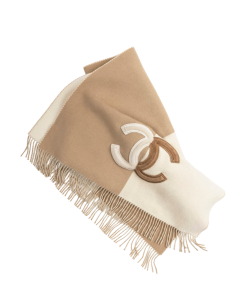 Chanel Cashmere & Shearling Lambskin Stole