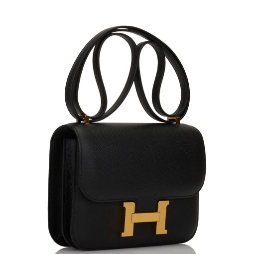 Hermes Constance Bag 18 Black Epsom Gold Hardware - Image 2