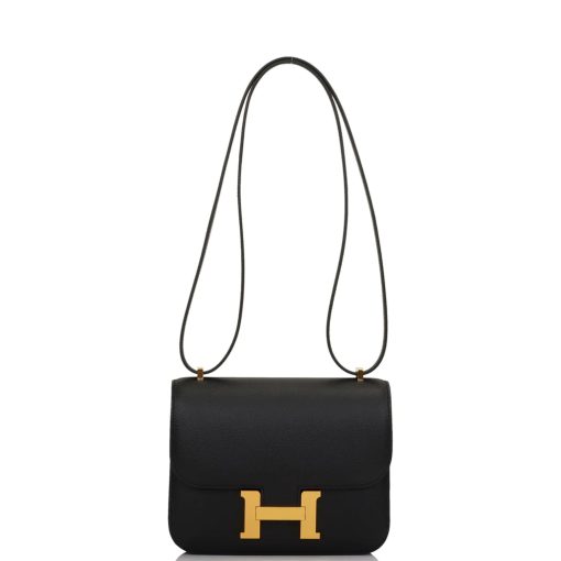 Hermes Constance Bag 18 Black Epsom Gold Hardware - Image 7