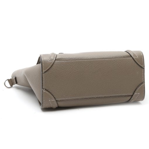 Celine Nano Luggage Bag In Drummed Calfskin Beige 189243Dru09So - Image 5