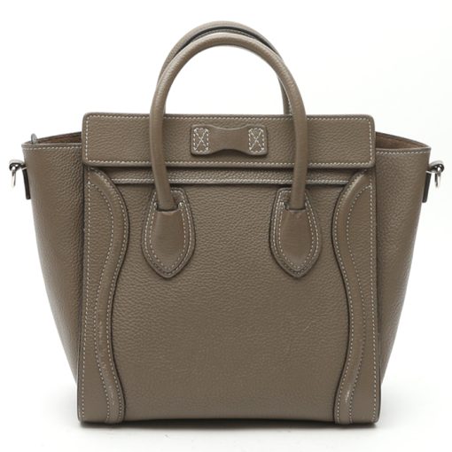 Celine Nano Luggage Bag In Drummed Calfskin Beige 189243Dru09So - Image 7