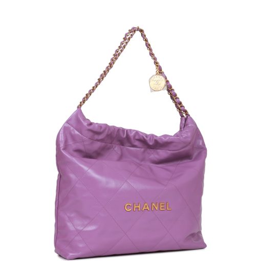 Chanel 22 Small Handbag Shiny Calfskin - Image 2