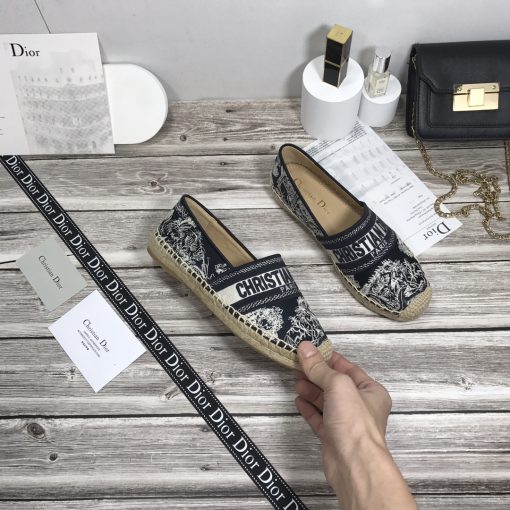 Dior Granville Espadrille Donkerblauw Pattern In Dark Blue - Image 7