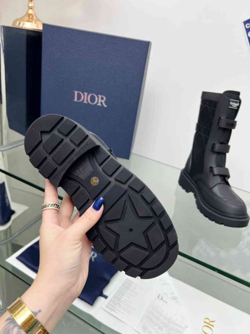 Dior D Major Boot Fabric And Calfskin In Black And Black - Image 8