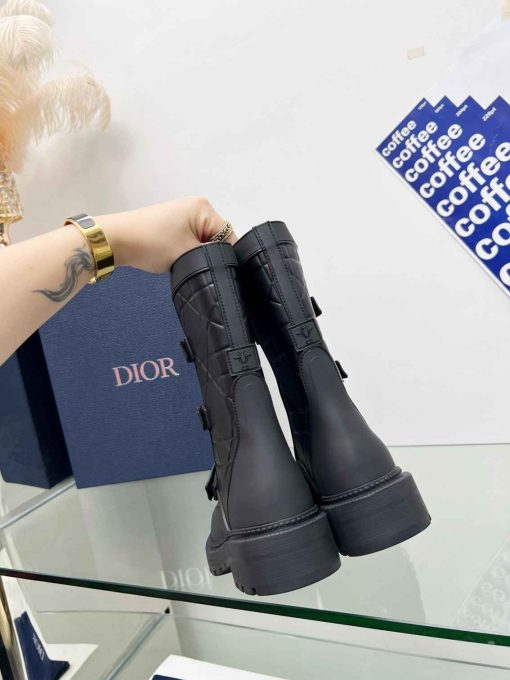Dior D Major Boot Fabric And Calfskin In Black And Black - Image 7