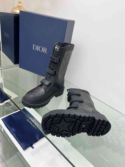 Dior D Major Boot Fabric And Calfskin In Black And Black - Image 6