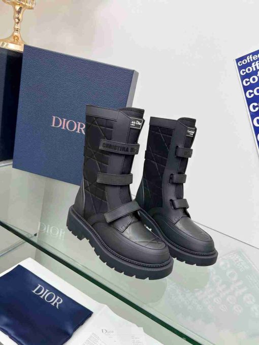 Dior D Major Boot Fabric And Calfskin In Black And Black - Image 2