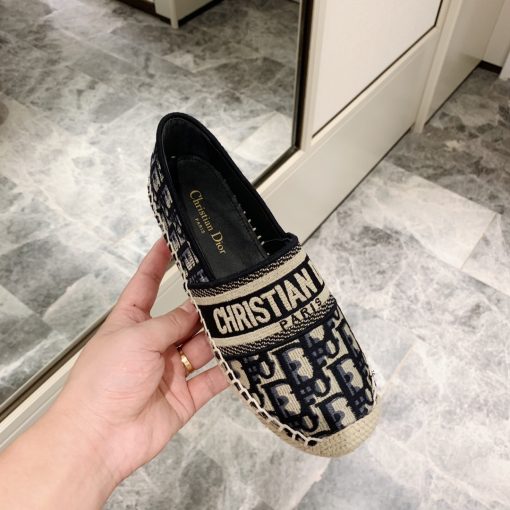 Dior Granville Espadrille Oblique Deep Blue Kdb585Obe S56B - Image 2