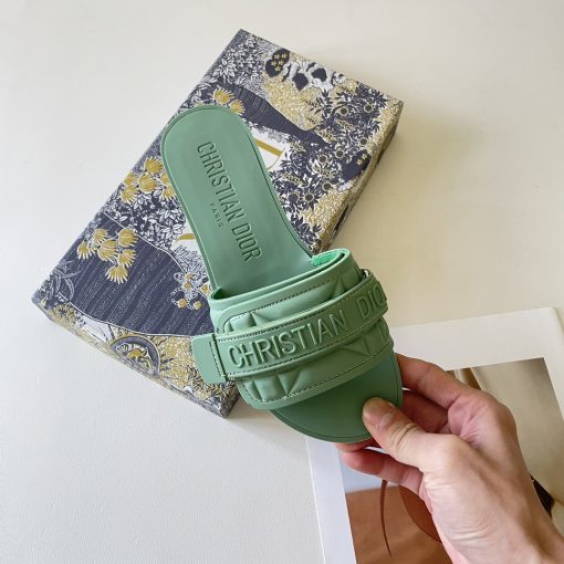 Dior Dio(R)Evolution Nylon Slides Embossed Macrocannage Green - Image 5