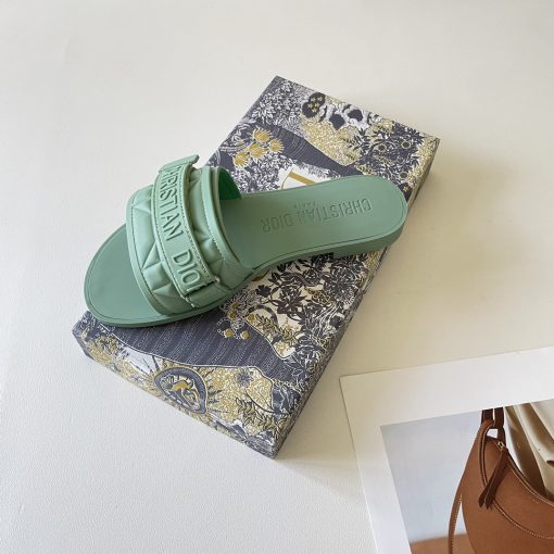 Dior Dio(R)Evolution Nylon Slides Embossed Macrocannage Green - Image 4