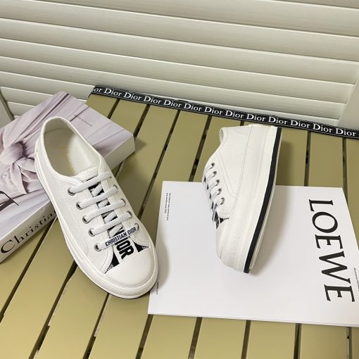 Dior Walk'N'Dior Platform Sneaker Cotton Canvas White Kck386Cvy S03W - Image 8