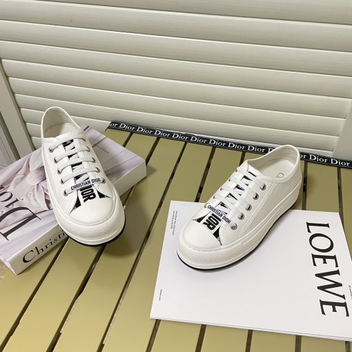 Dior Walk'N'Dior Platform Sneaker Cotton Canvas White Kck386Cvy S03W - Image 7