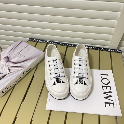 Dior Walk'N'Dior Platform Sneaker Cotton Canvas White Kck386Cvy S03W - Image 2