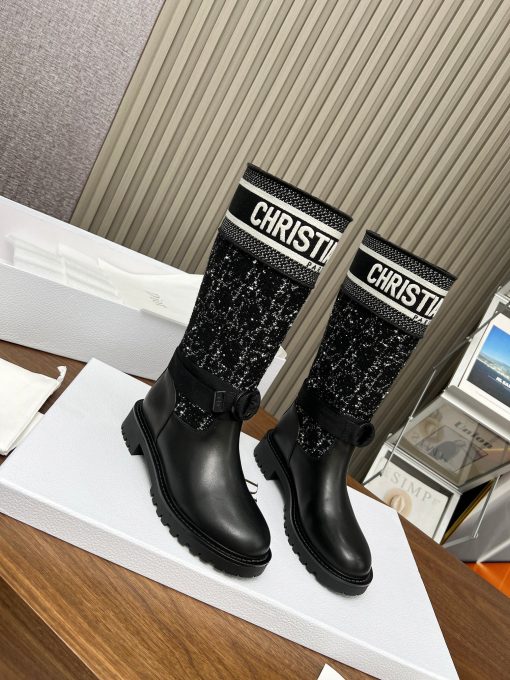 Dior Suede Leather Ankle Boots Black - Image 7