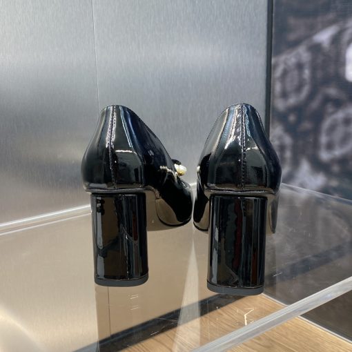 Dior Rose Pump Black White Resin Pearls - Image 3