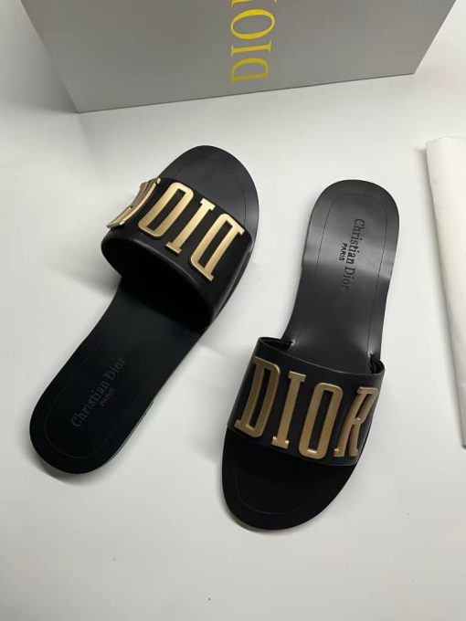 Dior Black Leather Diorevolution Flat - Image 2