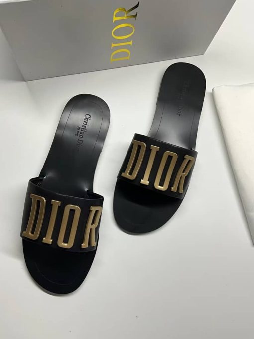Dior Black Leather Diorevolution Flat - Image 3