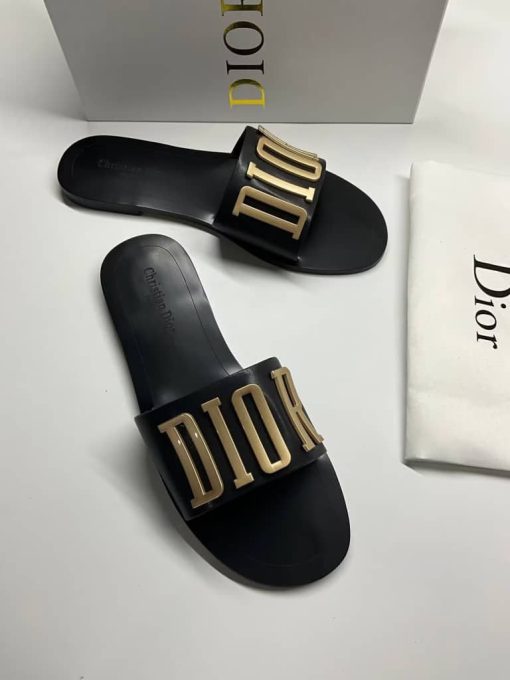 Dior Black Leather Diorevolution Flat - Image 4