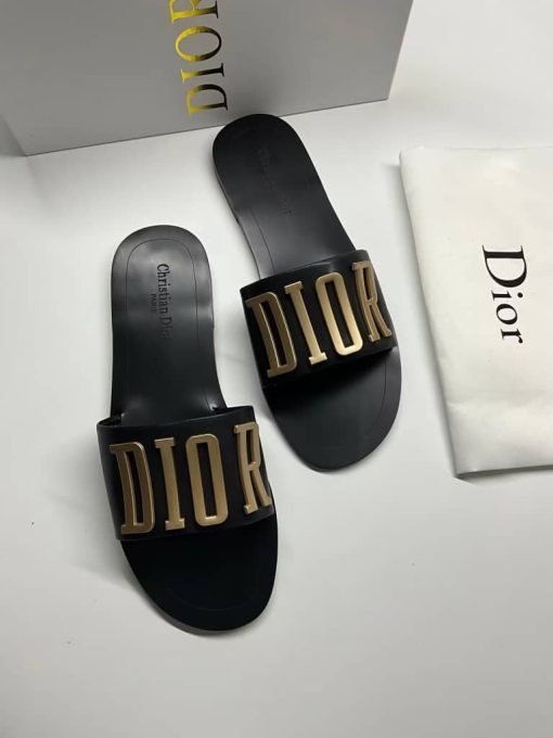 Dior Black Leather Diorevolution Flat - Image 6